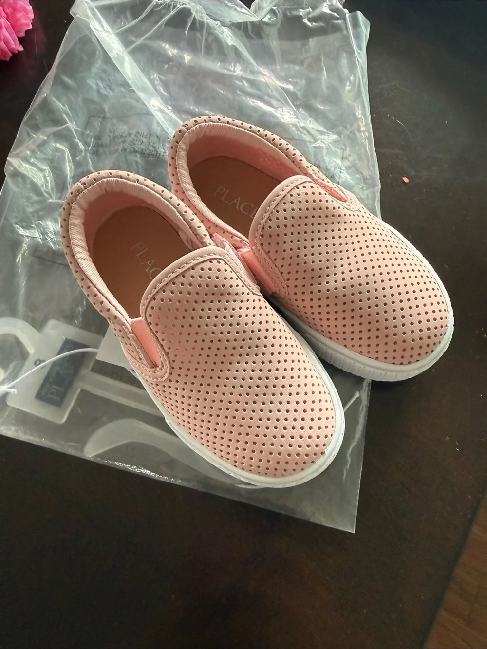 The Children's Place Pink Perforated Slip-On Moccasins